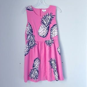 Crown Ivy pink pineapple dress with pockets